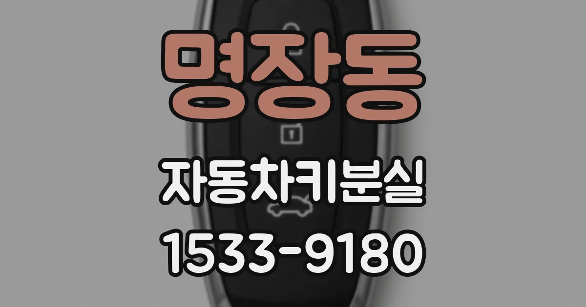 명장동 자동차키분실