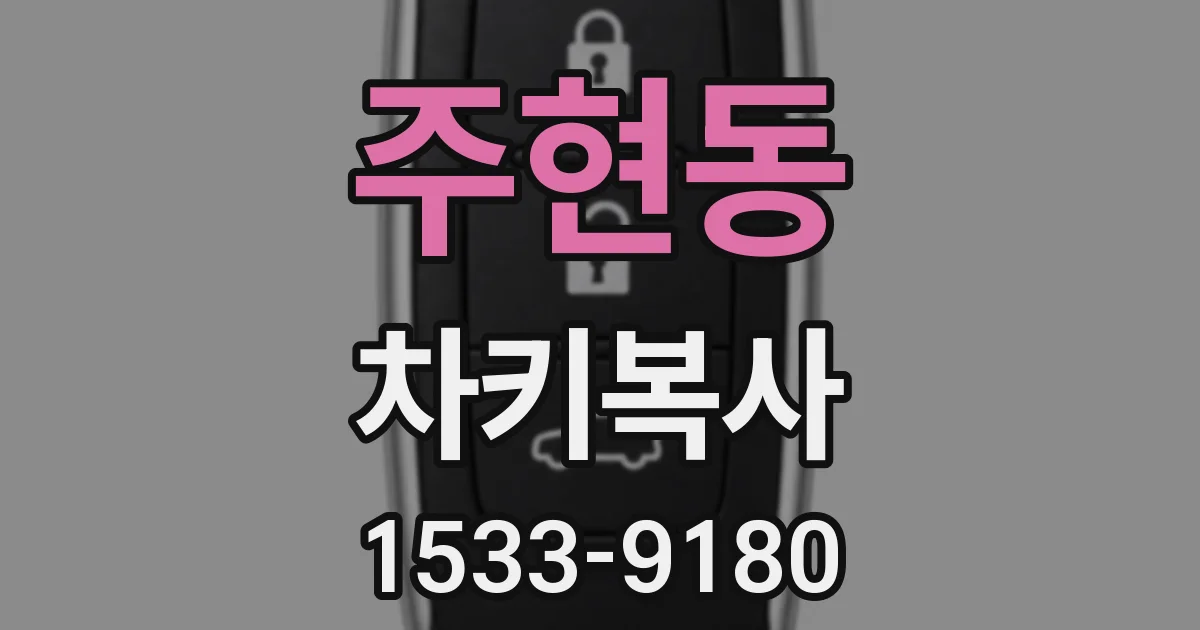 주현동 차키복사