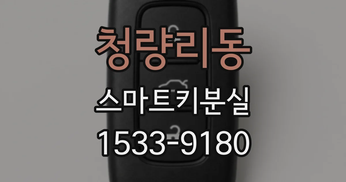 청량리동 스마트키분실