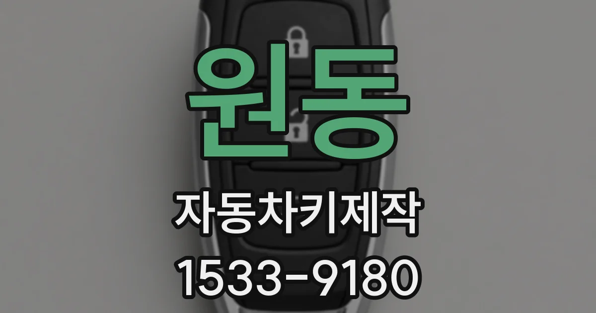 원동 자동차키제작
