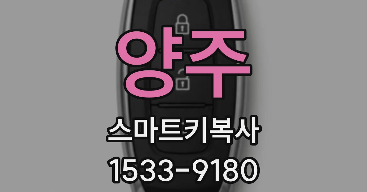 양주 스마트키복사
