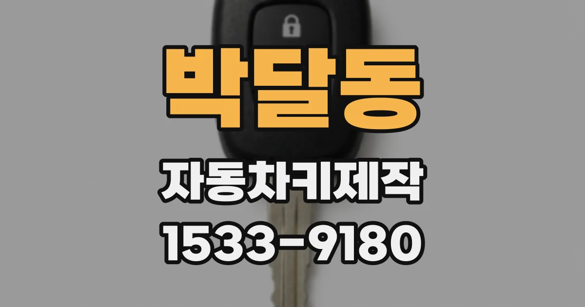 박달동 자동차키제작