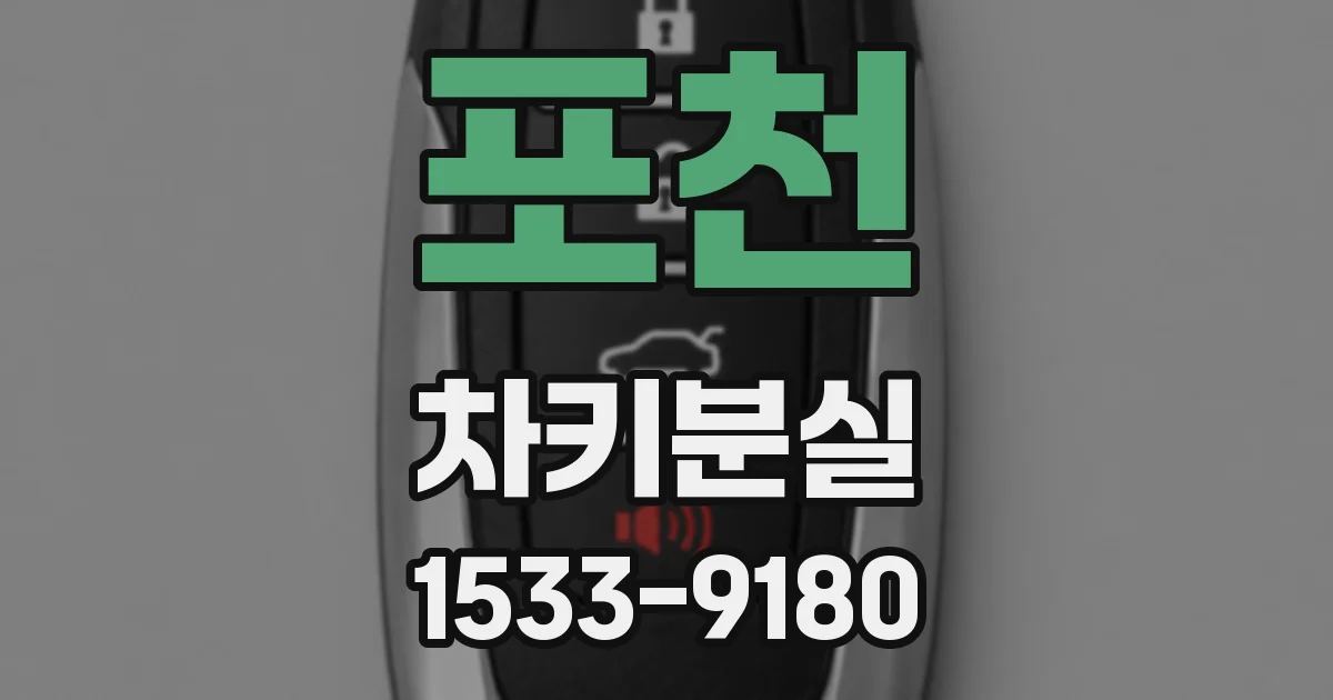 포천 차키분실