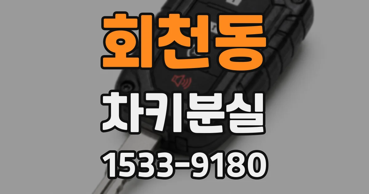 회천동 차키분실