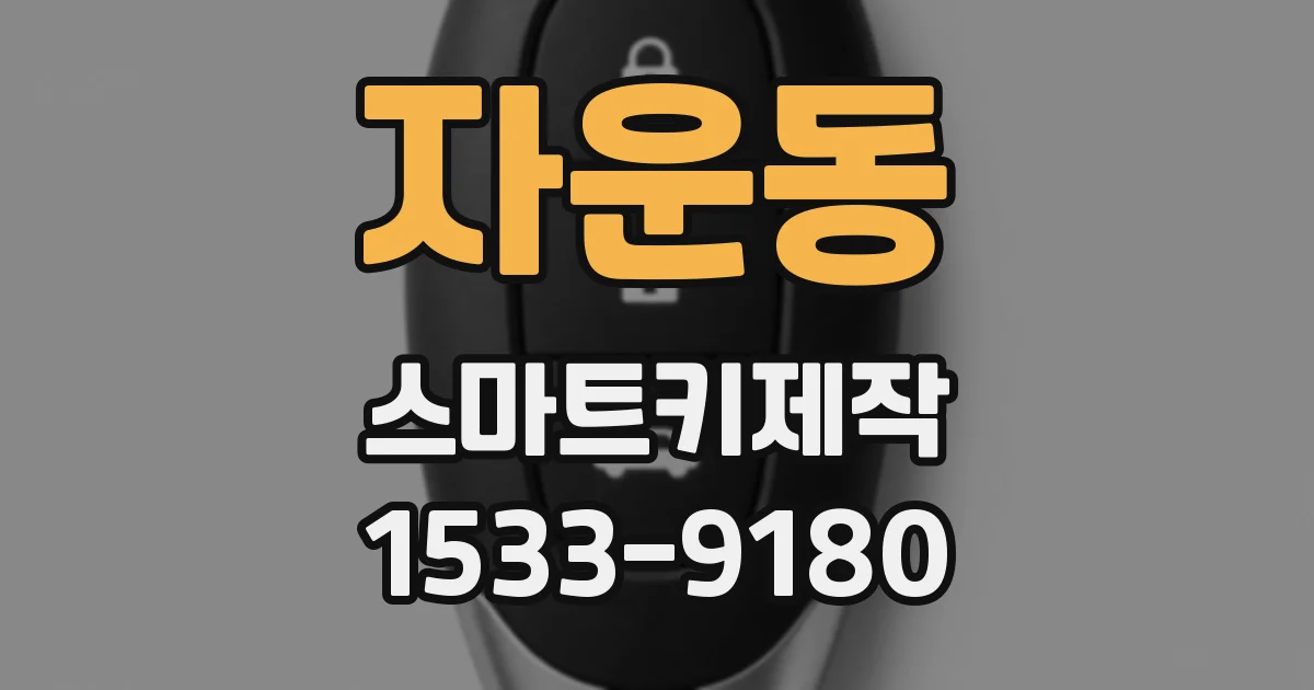 자운동 스마트키제작