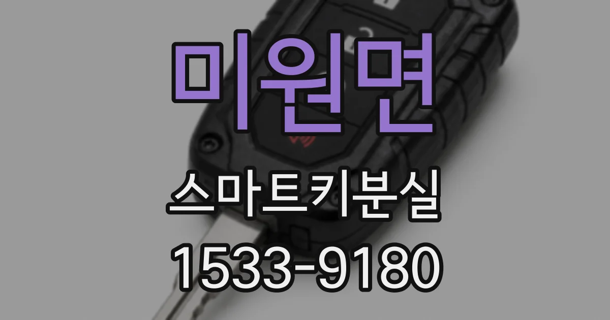 미원면 스마트키분실