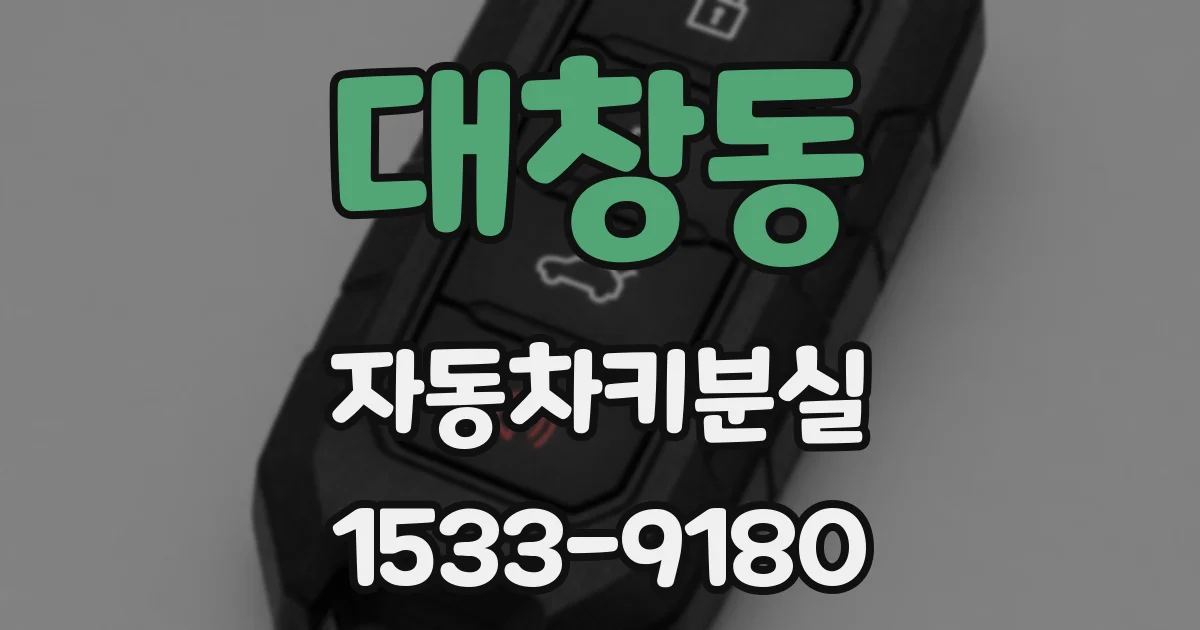대창동 자동차키분실