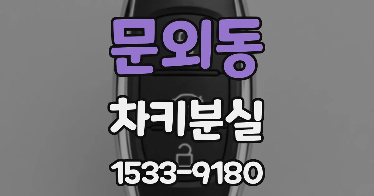 문외동 차키분실