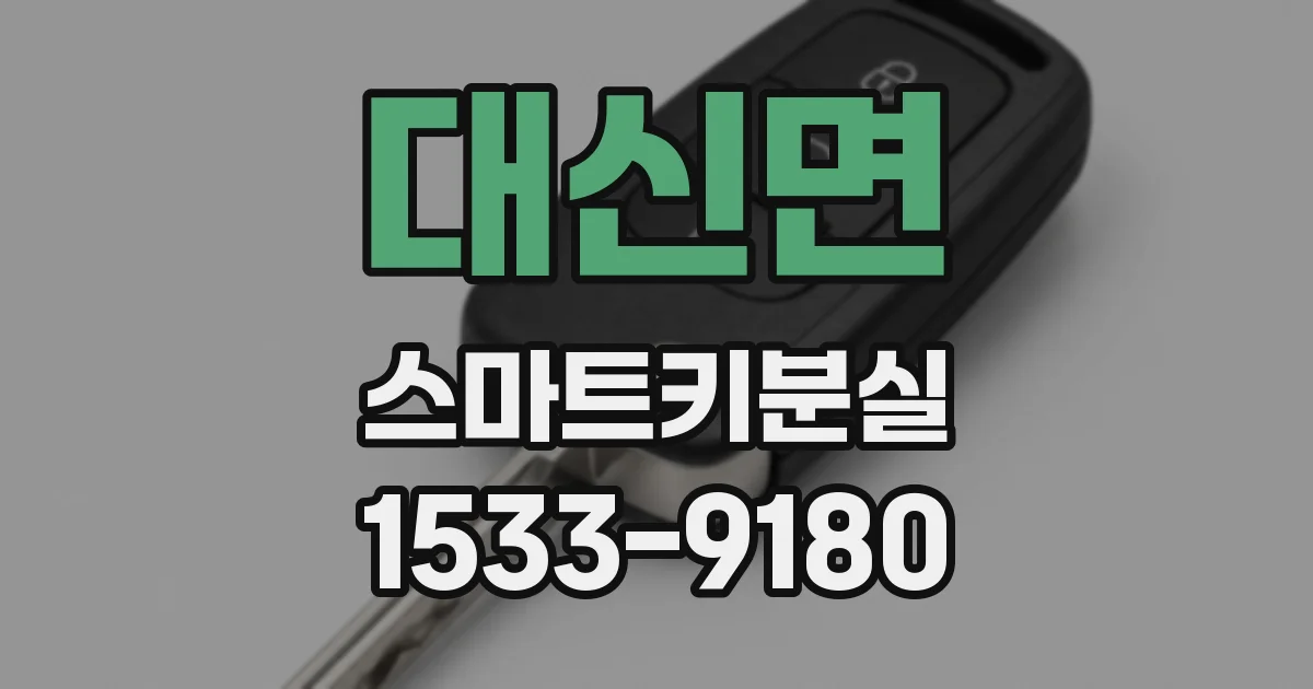 대신면 스마트키분실