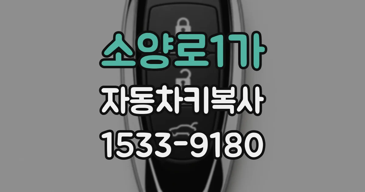 소양로1가 자동차키복사