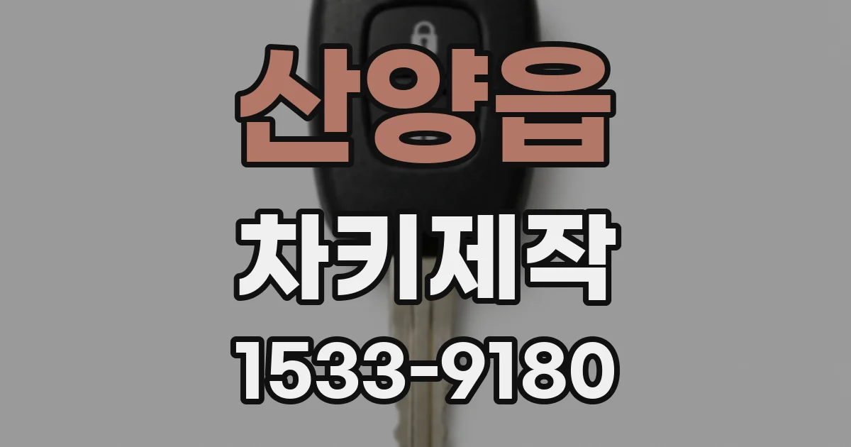 산양읍 차키제작