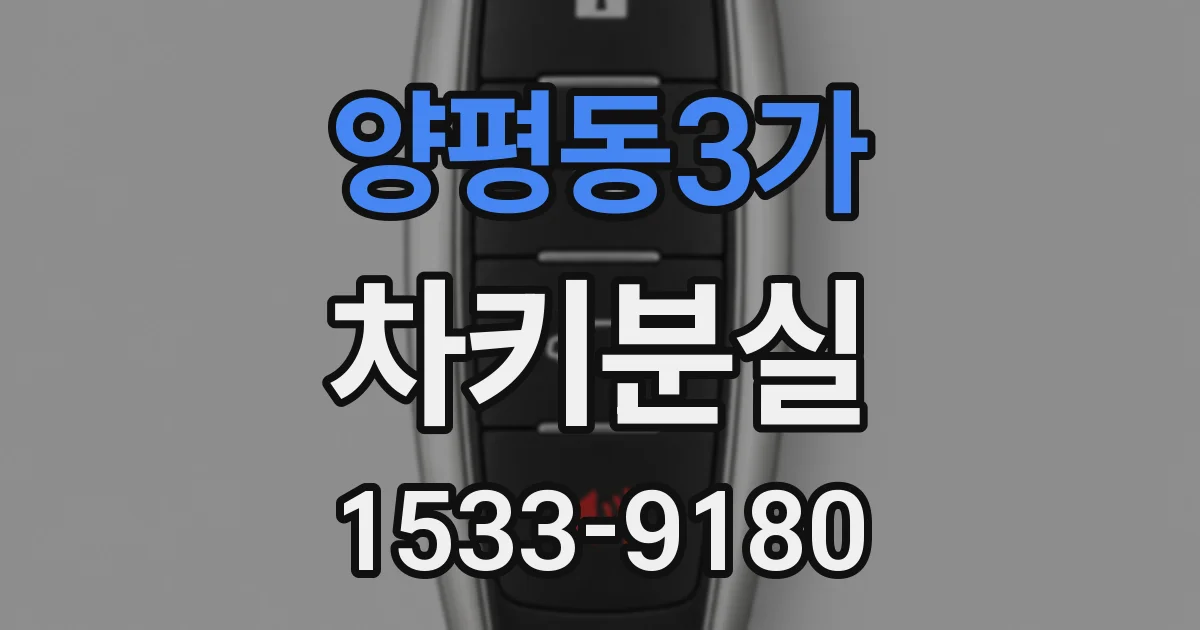 양평동3가 차키분실