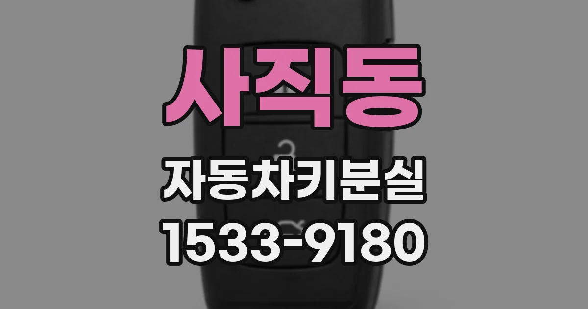 사직동 자동차키분실