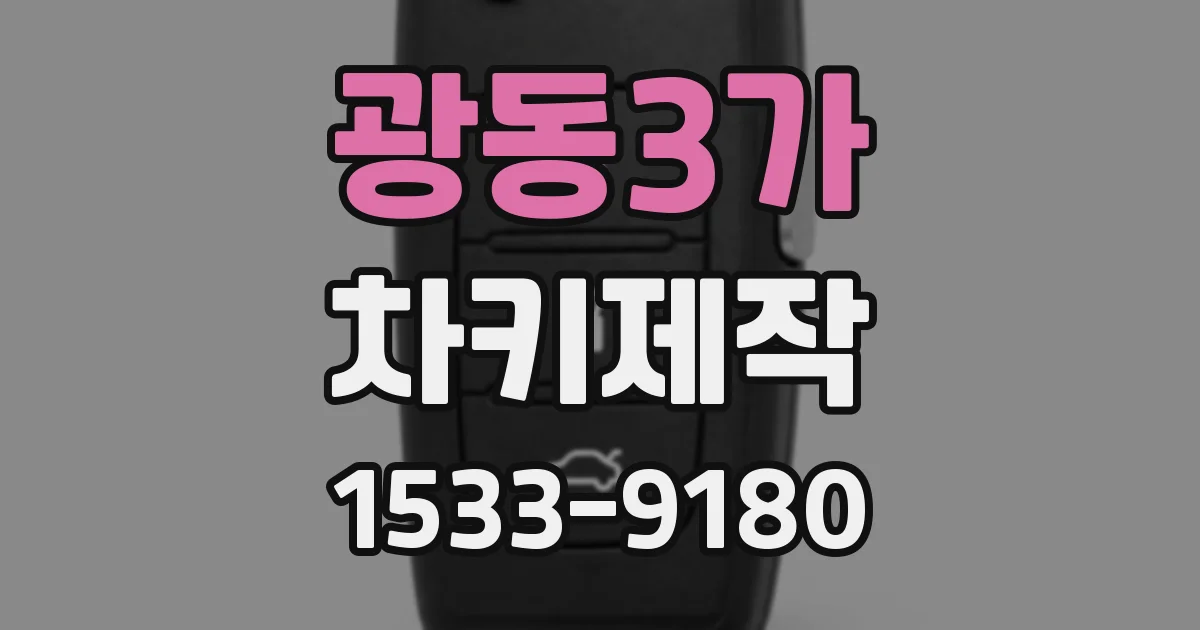 광동3가 차키제작