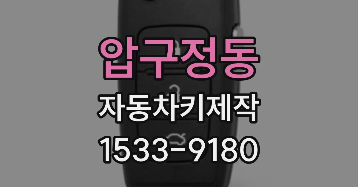 압구정동 자동차키제작