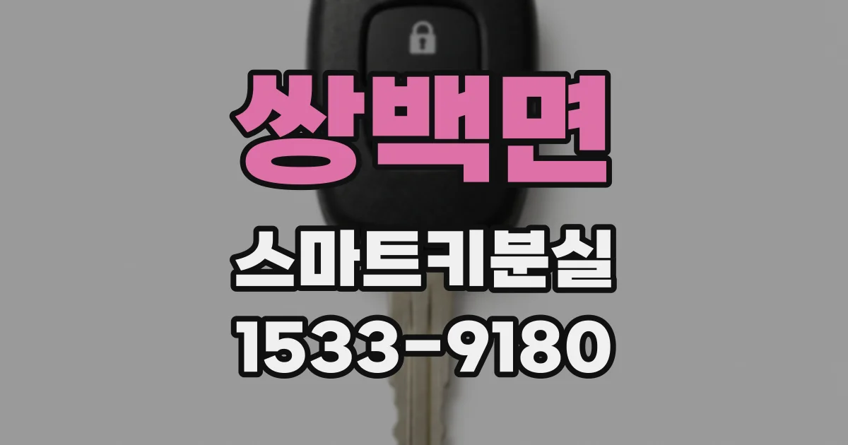 쌍백면 스마트키분실