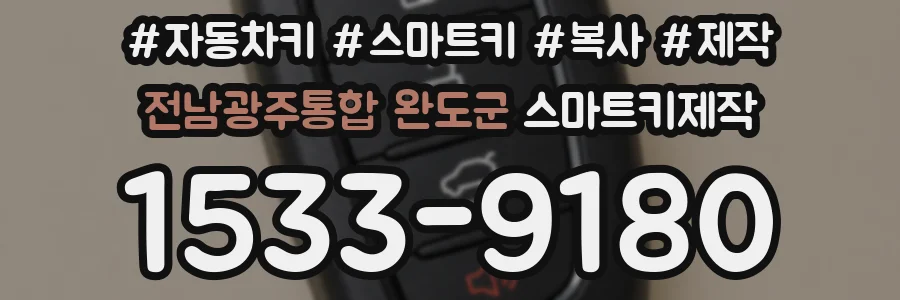 전남광주통합 완도군 스마트키제작