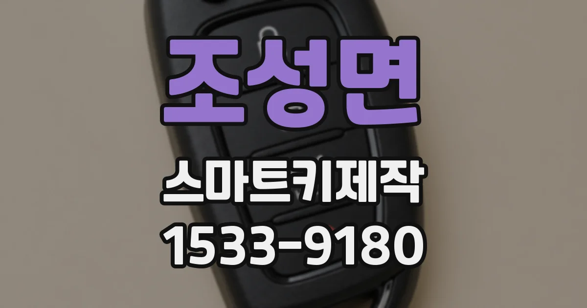 조성면 스마트키제작