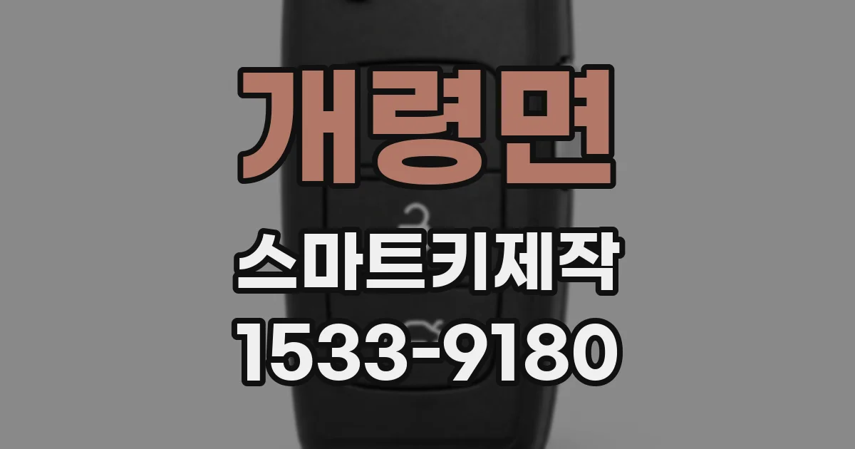 개령면 스마트키제작