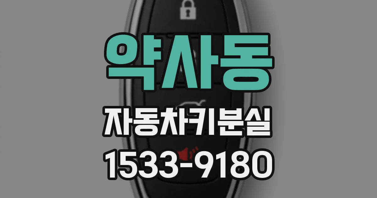 약사동 자동차키분실