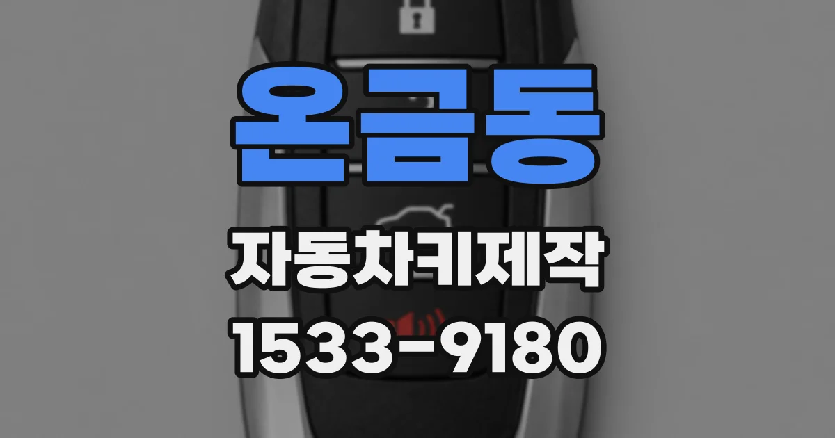 온금동 자동차키제작