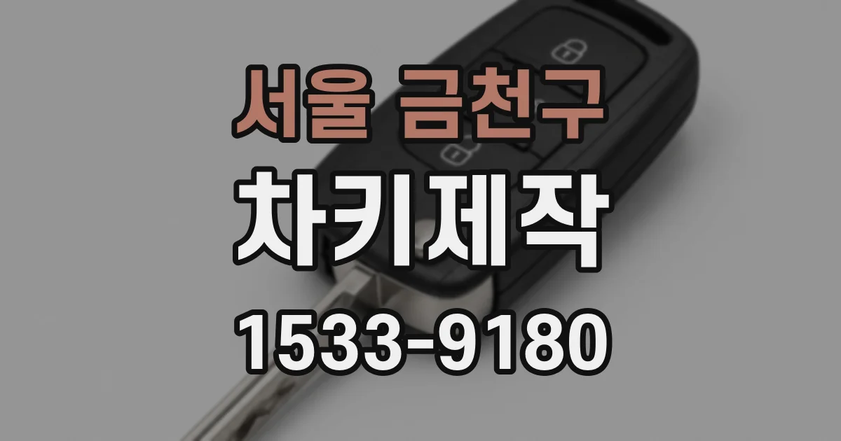 서울 금천구 차키제작