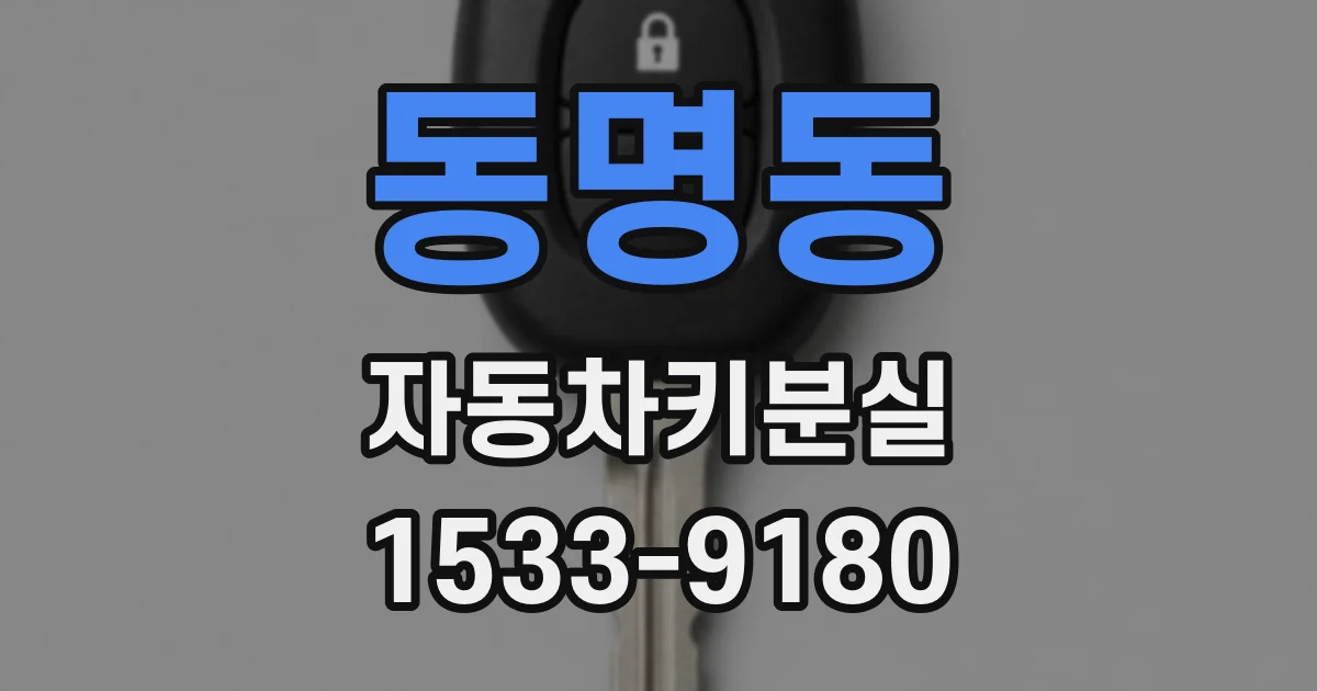 동명동 자동차키분실