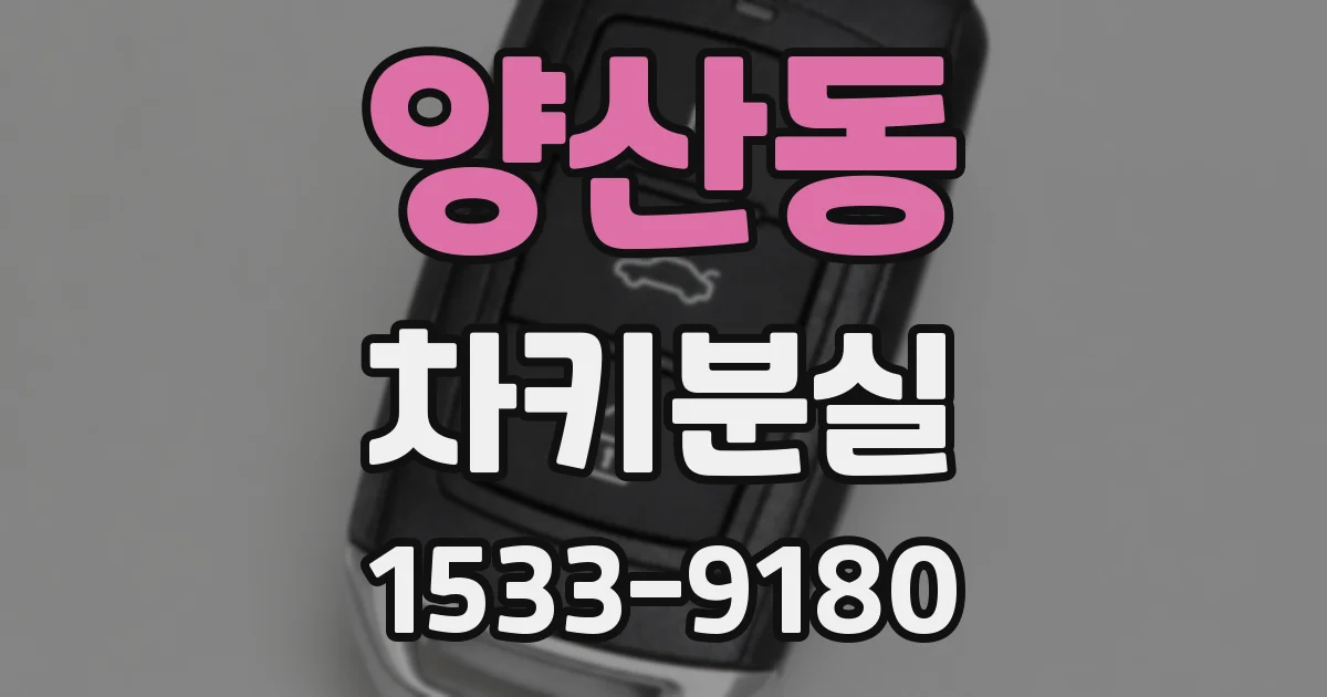양산동 차키분실