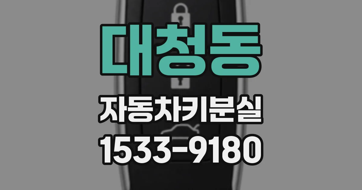 대청동 자동차키분실