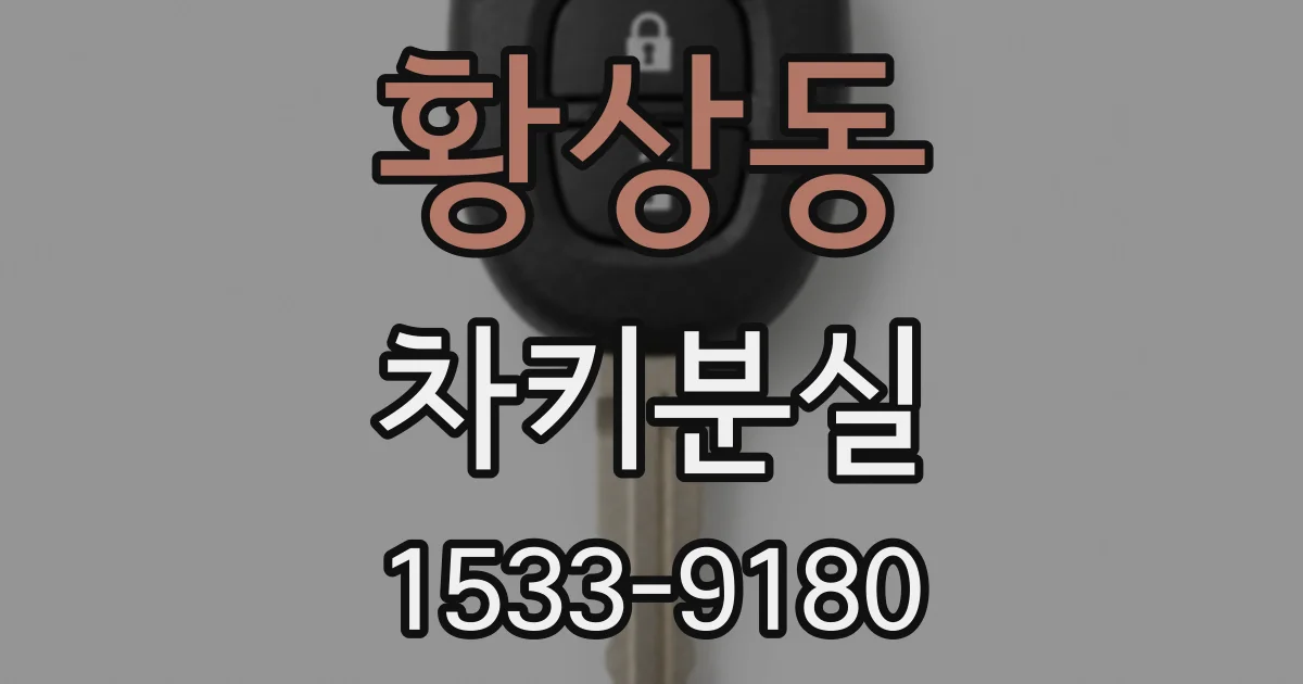 황상동 차키분실