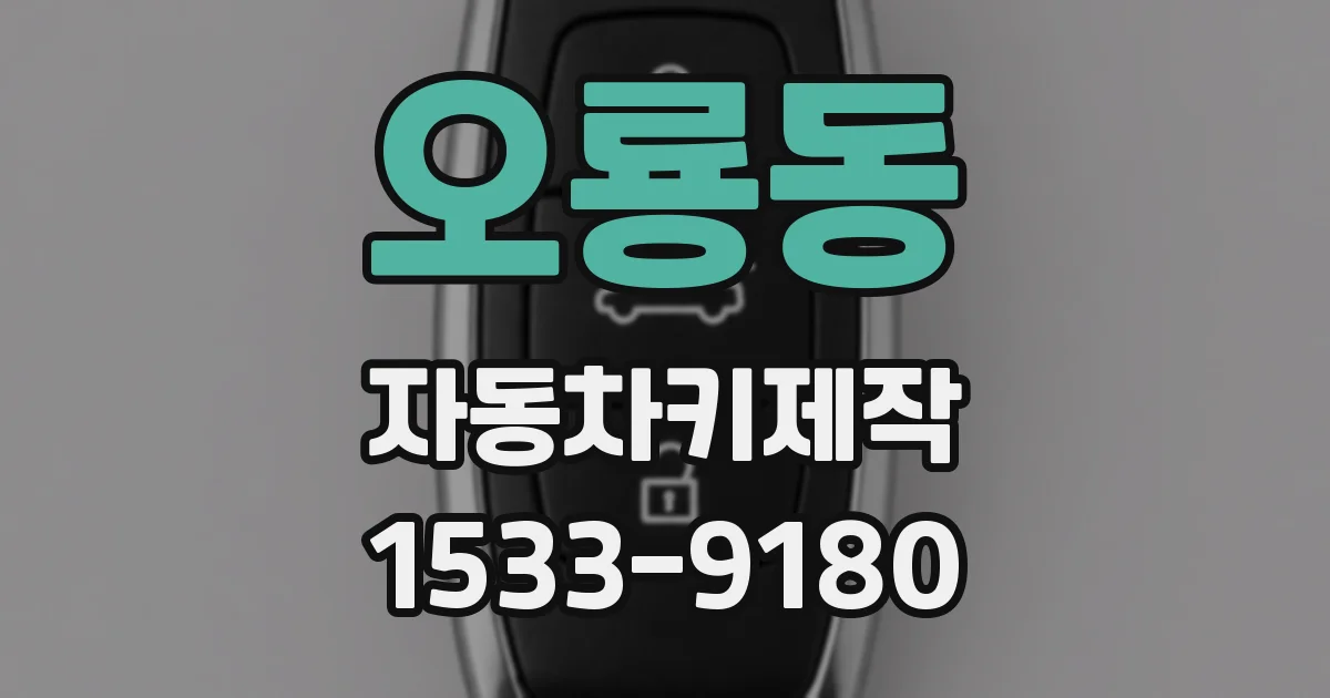 오룡동 자동차키제작