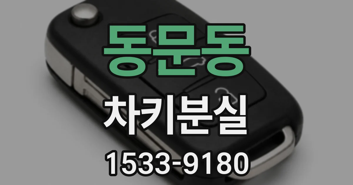 동문동 차키분실