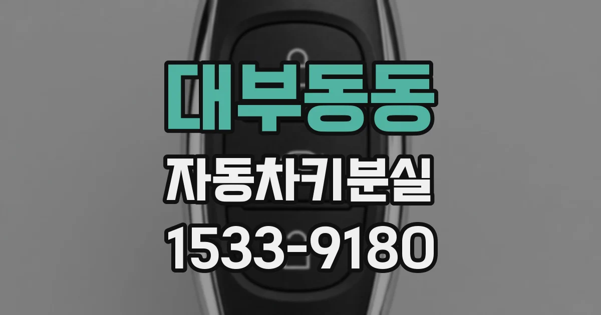 대부동동 자동차키분실