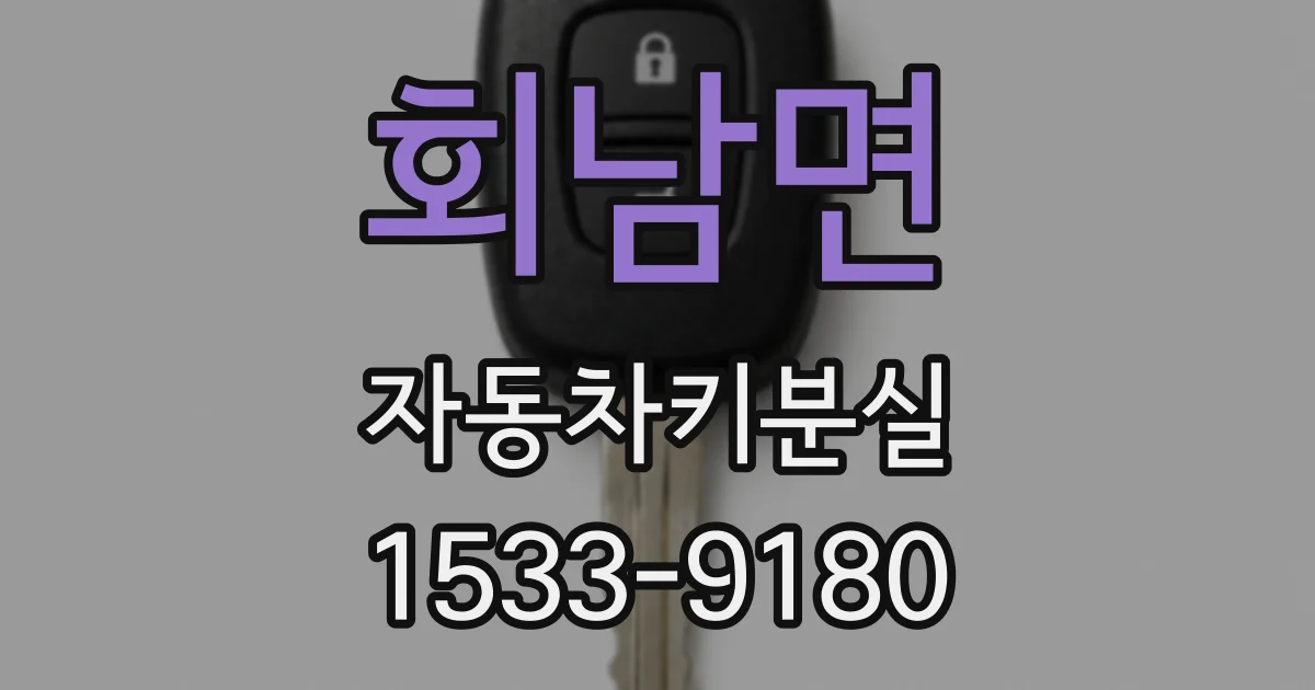 회남면 자동차키분실