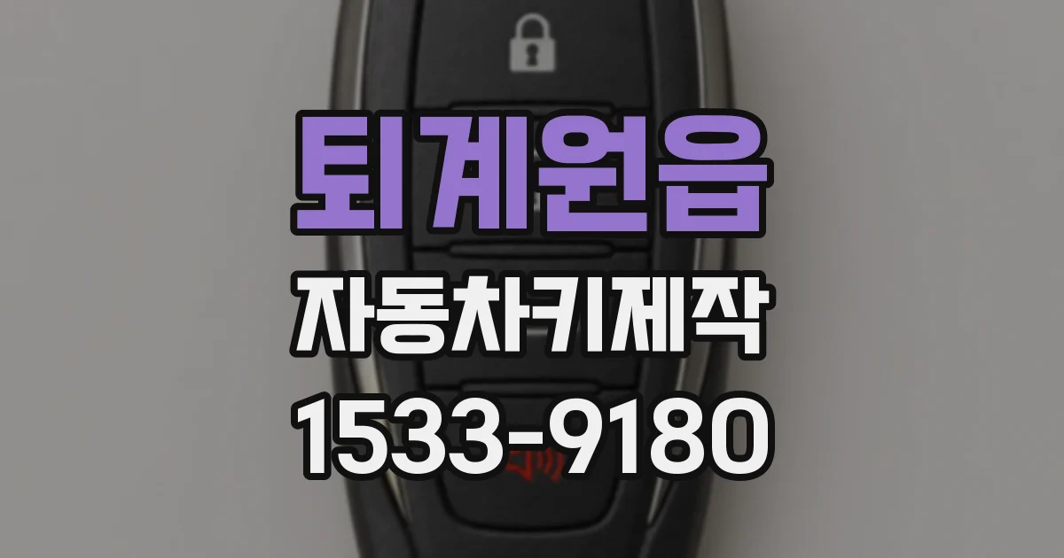 퇴계원읍 자동차키제작