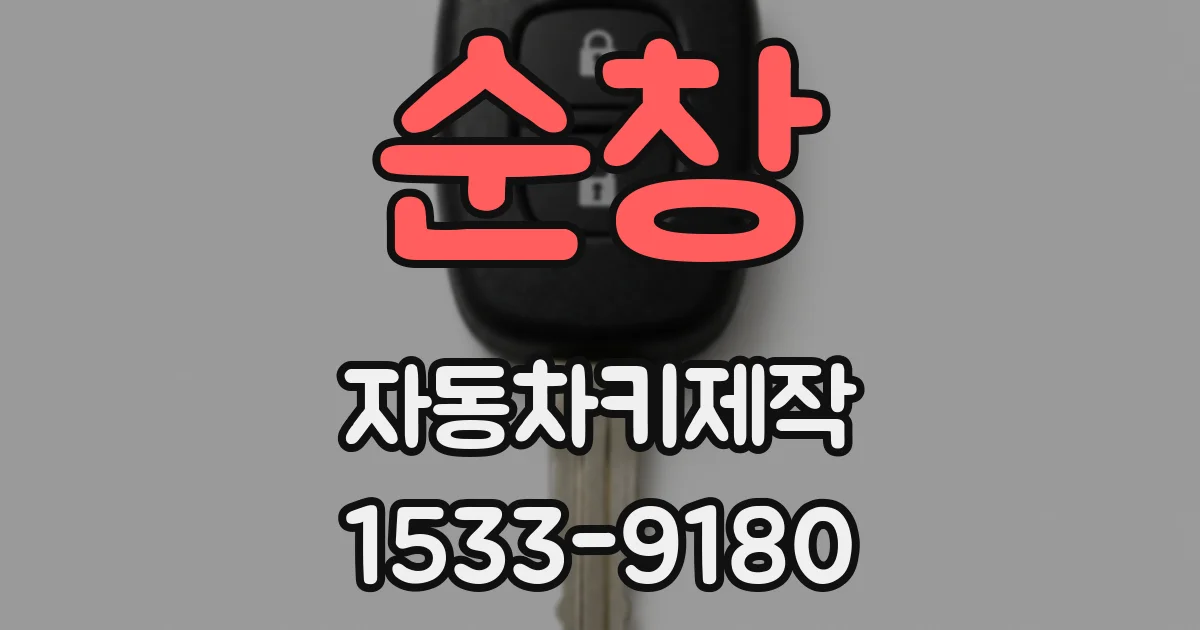 순창 자동차키제작