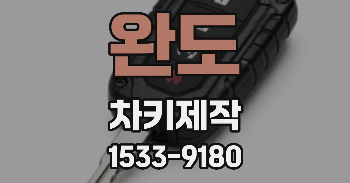 완도 차키제작