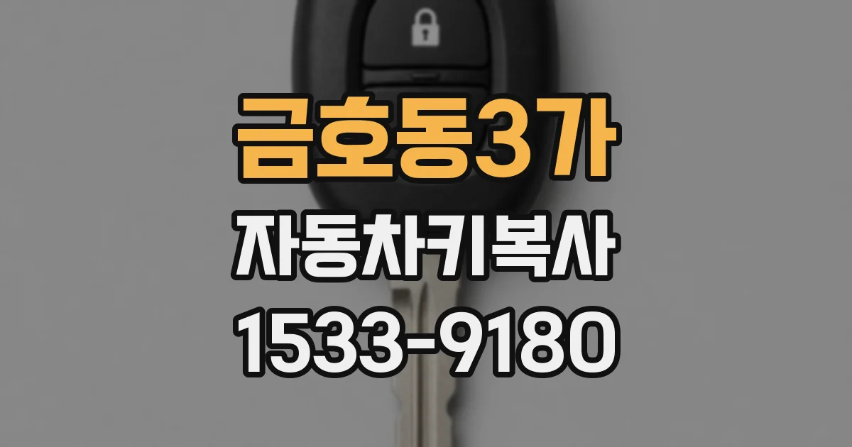 금호동3가 자동차키복사