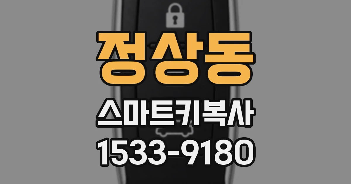정상동 스마트키복사