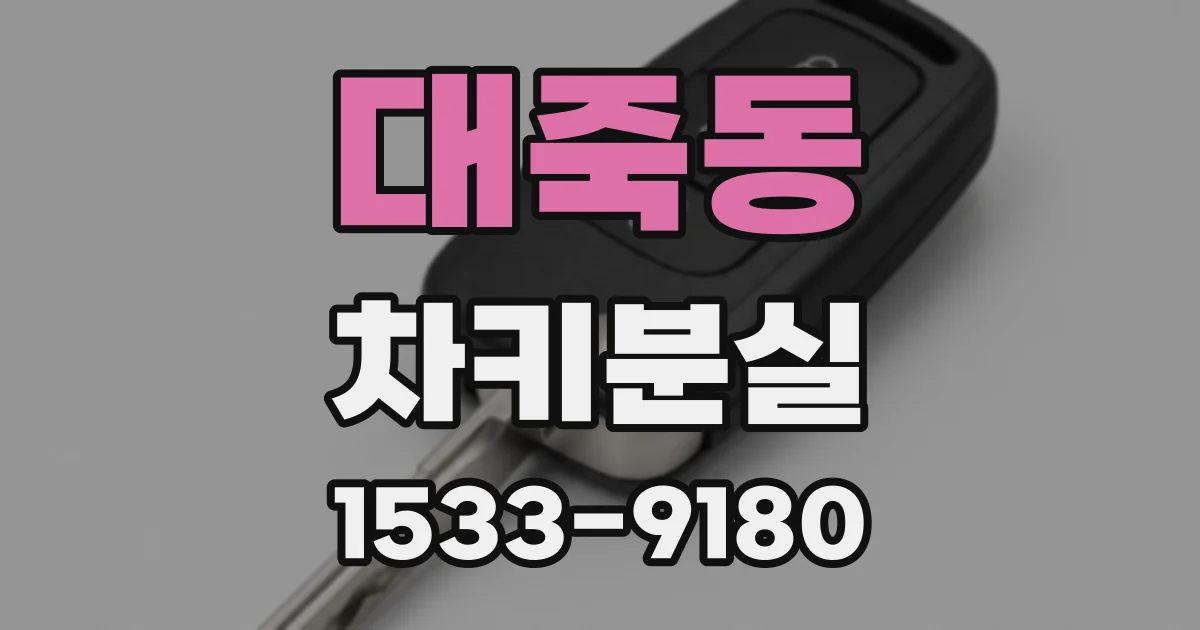 대죽동 차키분실
