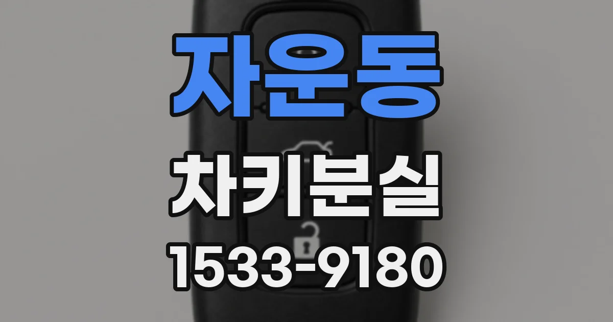 자운동 차키분실
