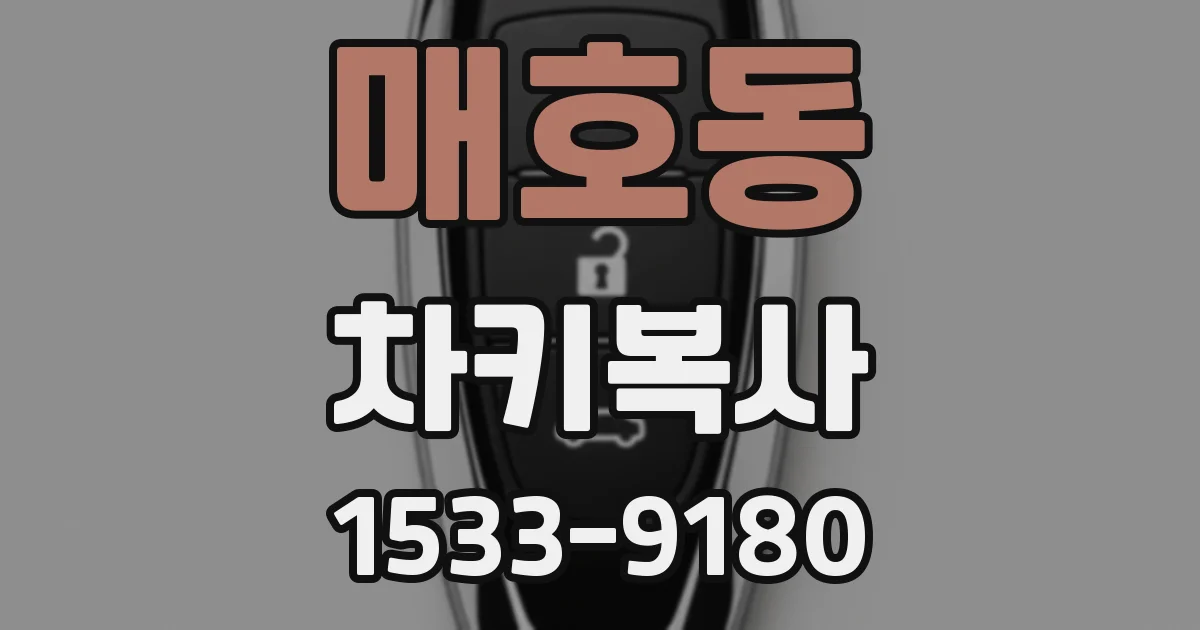 매호동 차키복사