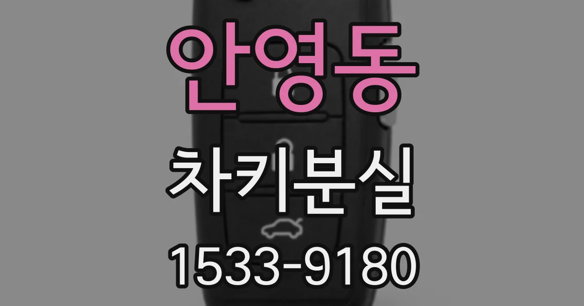안영동 차키분실