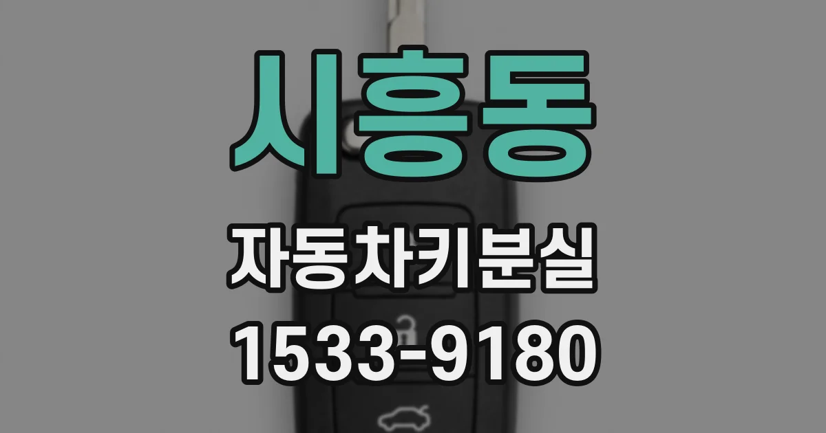 시흥동 자동차키분실