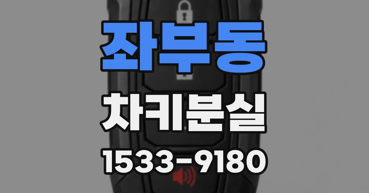 좌부동 차키분실