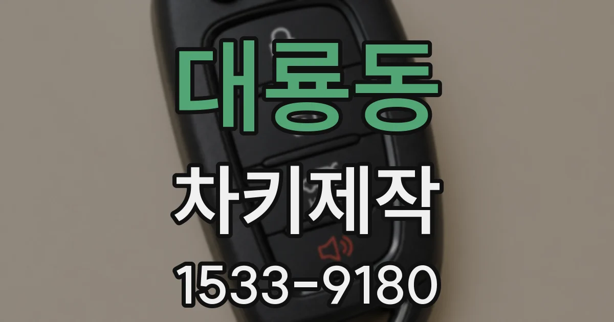 대룡동 차키제작