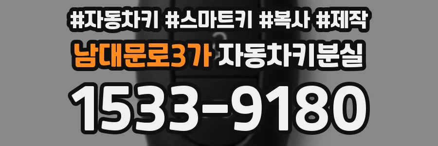 남대문로3가 자동차키분실