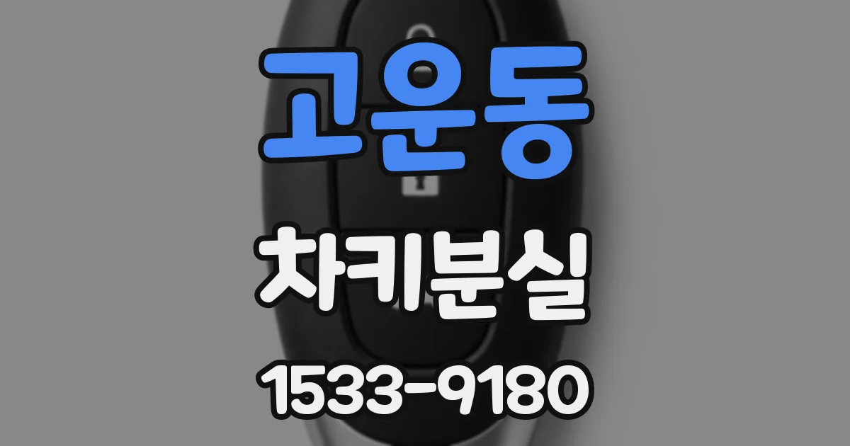 고운동 차키분실