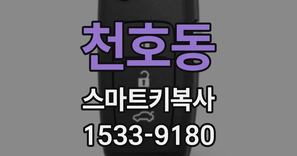 천호동 스마트키복사