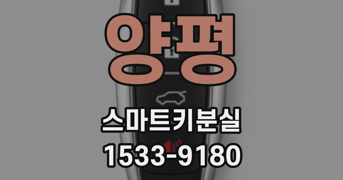 양평 스마트키분실